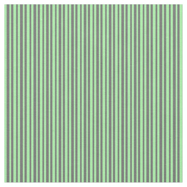 Green and Dim Grey Stripes Fabric (Close Up)