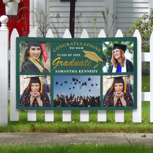 Green And Gold 2026 Graduation 5 Photo Collage   Banner