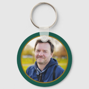 Green And Gold 50 Birthday Party Favors Photo Key Ring