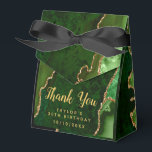 Green and Gold Agate Birthday Thank You Favour Box<br><div class="desc">This elegant and glamourous birthday party thank you favour bag features a green agate marble background with faux gold glitter accents. The text combines handwritten script and modern sans serif fonts for a classy and sophisticated look. This will be perfect for an autumn fall and winter birthday party.</div>