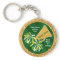 Green and Gold Cheerleader Keychains Personalised
