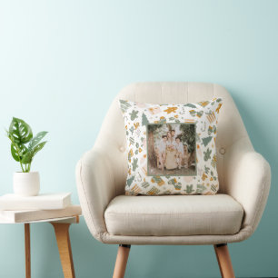 Green And Gold Christmas Holiday Party Cushion