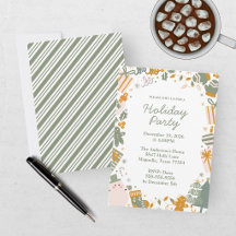 Green And Gold Christmas Holiday Party