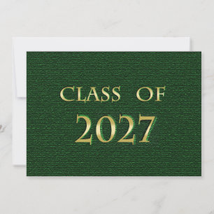 Green and Gold Class of 2027 Card