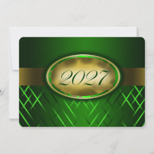 Green and Gold Class of 2027 Invitation