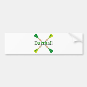 Green and Gold Dartball Darts Bumper Sticker