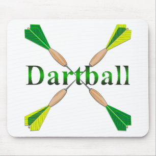 Green and Gold Dartball Darts Mouse Mat