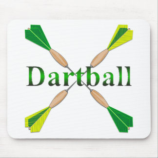 Green and Gold Dartball Darts Mouse Mat
