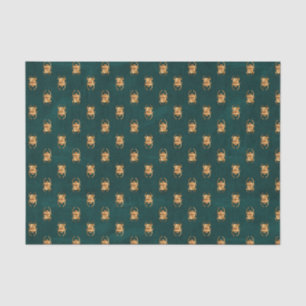 Green and gold Egyptian scarab Tissue Paper