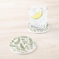 Green and Gold Fern Pattern