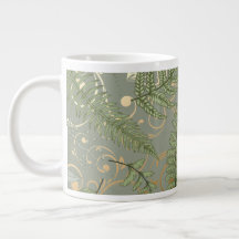 Green and Gold Fern Pattern