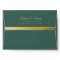 Green and Gold Foil Return Address Wedding Mailing