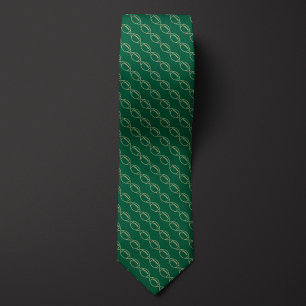 Green and Gold Football Tie