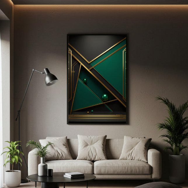 Green and Gold Geometry Poster (Creator Uploaded)