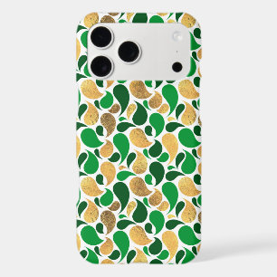 Green and Gold Glitter Festive Pattern Fusion