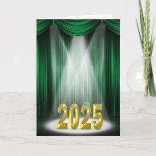 Green and Gold Graduation 2025 School Colours  Card