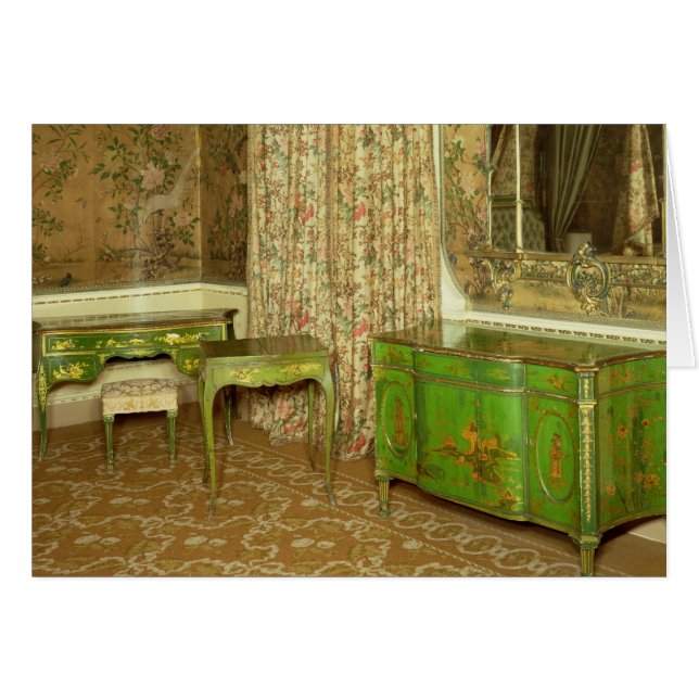 Green and gold lacquer furniture in the state (Front Horizontal)