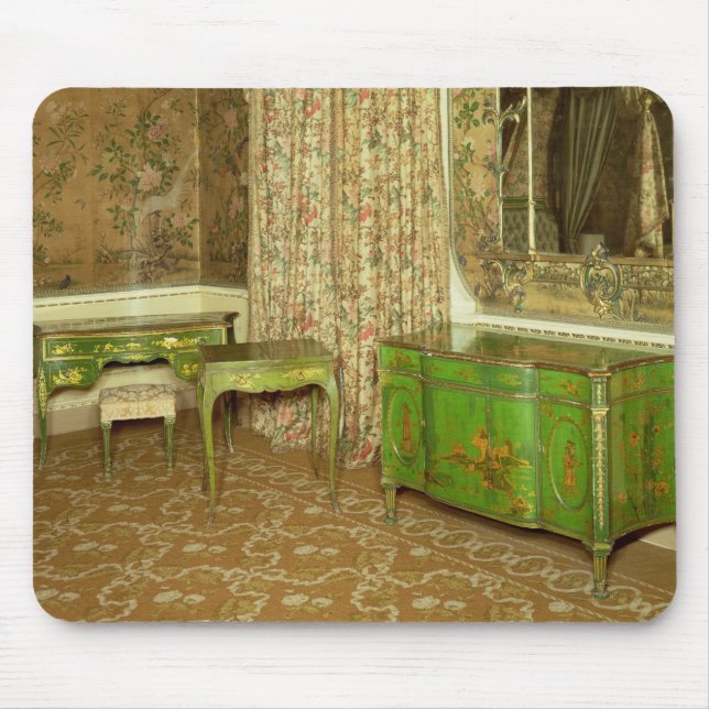 Green and gold lacquer furniture in the state mouse mat (Front)