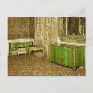 Green and gold lacquer furniture in the state postcard