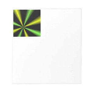Green and Gold Lightbeams Notepad