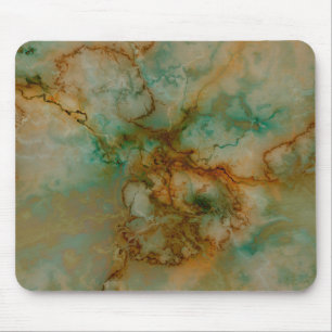 Green and Gold Marble Mouse Mat