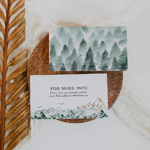 Green and Gold Mountain Wedding Website Enclosure