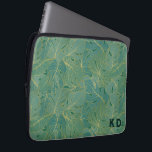 Green and gold palm leaves pattern laptop sleeve<br><div class="desc">This muted green and gold palm leaf, a seamless pattern, is an elegant and stylish way to wrap your gifts for any occasion.</div>