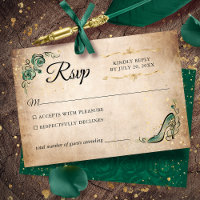 Green and Gold Princess Elegant Wedding