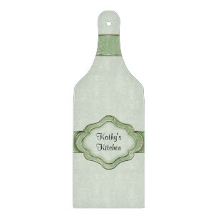 Green and Gold Ribbon Cutting Board