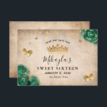Green and Gold Rose Parchment Elegant Save The Date<br><div class="desc">Looking for unique, elegant save the date ideas in green and gold party theme colours? These unique DIY template save the date invitations make it easy for you to create your own beautiful fairytale princess stationery. The vintage botanical watercolor art illustrated by Raphaela Wilson depicts emerald green roses with pretty...</div>