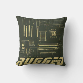 green and gold RUGGED GEEK Motherboard Tech Cushion