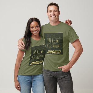 green and gold RUGGED GEEK Motherboard Tech  T-Shirt