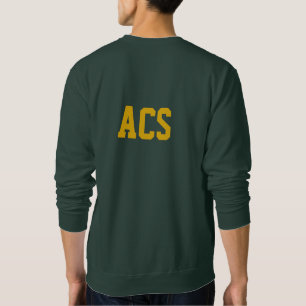 Green and Gold School Colours and Letters Sweatshirt