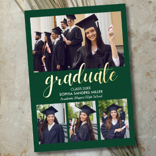 Green and Gold Script 4 photos Graduated