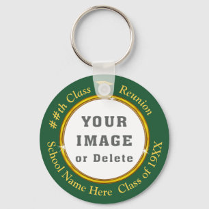 Green and Gold, Souvenirs Items for Class Reunion Key Ring
