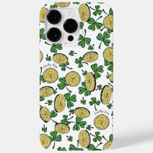 Green and Gold St Patrick's Lucky You Shamrock Case-Mate iPhone 14 Pro Max Case