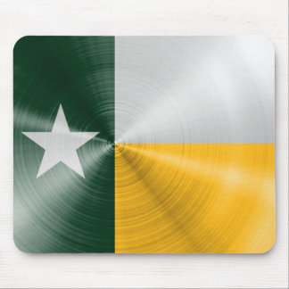 Green and Gold Texas Flag Radial Brushed Mouse Mat