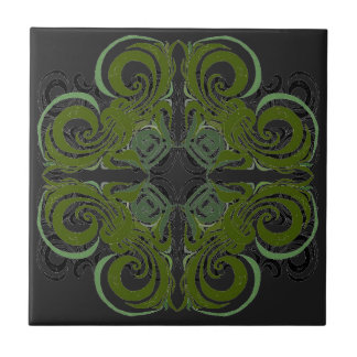 Green and Graphite Retro Tiles