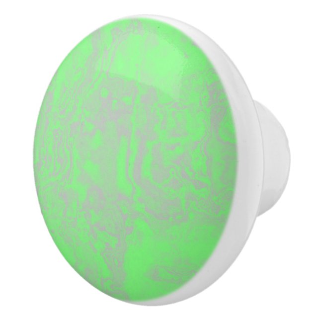 green and grey marble ceramic knob (Right)