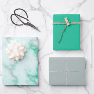 Green and grey marble wrapping paper sheet