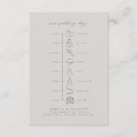 Green And Grey Wedding Timeline Order Of Events