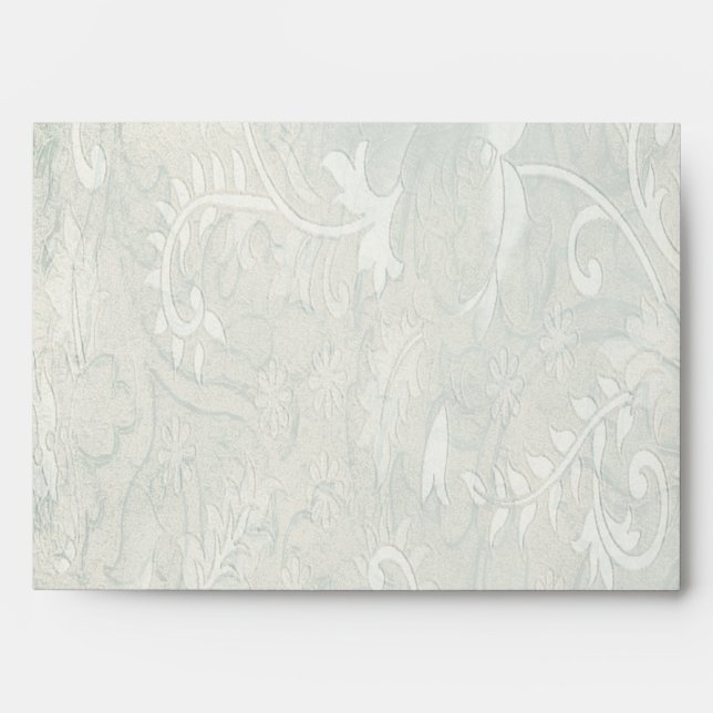 Green and Ivory Personalised A7 Envelope (Front)