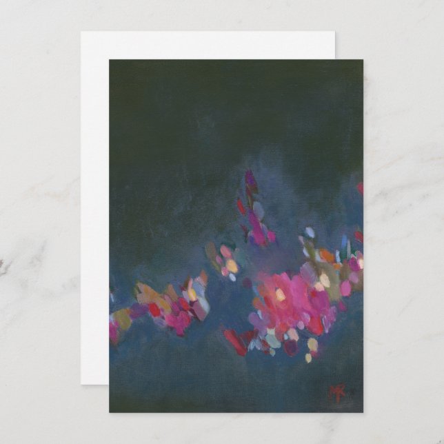 Green and Jewel Tones Abstract Art Painting Card (Front/Back)