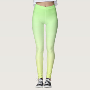 Green and Lemon Ombre Stylish Leggings