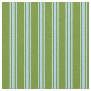 Green and Light Blue Stripes Fabric