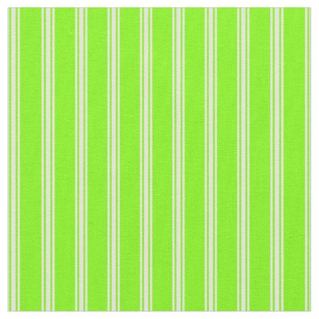 Green and Light Yellow Coloured Stripes Fabric (Close Up)