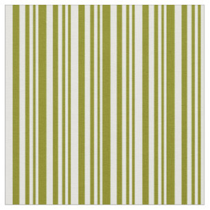 Green and Mint Cream Coloured Lines Pattern Fabric