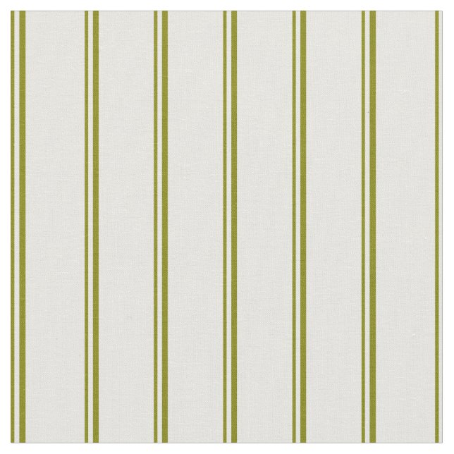 Green and Mint Cream Coloured Stripes Fabric (Close Up)