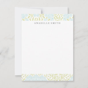 Green and Mint Floral Damask Pattern