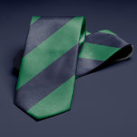 Green and Navy Blue Stripes Tie<br><div class="desc">Stylish nautical stripes pattern in bold and classic colours perfect for the office or a night downtown.</div>